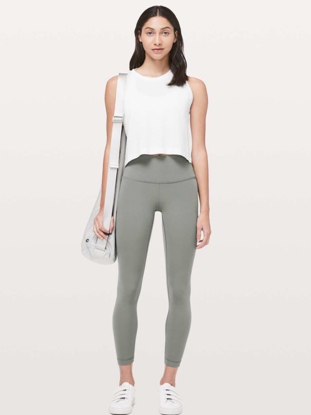 Lululemon Wunder Under High Rise 7/8 Leggings 25” Grey Sage Size 2 Luxtreme